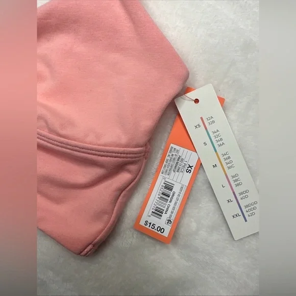 Colsie Womens Medium Pink Ruched Front Long Line Bralette Top Size XS - Picture 3 of 7